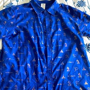 Disney 50 anniversary short sleeve dress shirt large